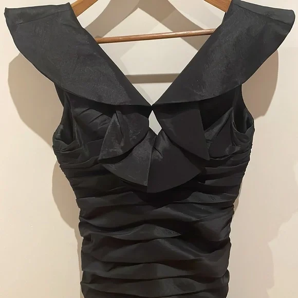 NWT BARDOT Mini Black Frill Dress - Picture 5 of 7